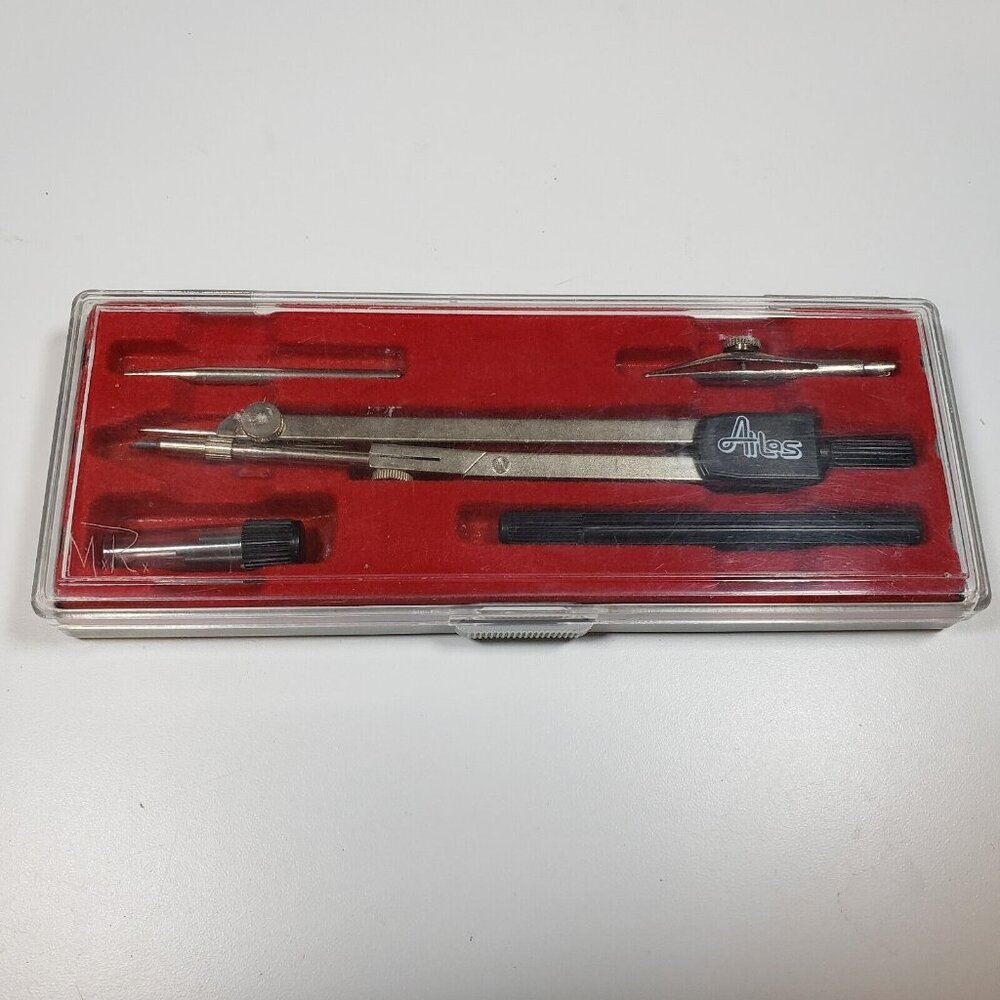 VINTAGE Atlas Engineering Tools Drafting Divider Set EXCELLENT CONDITION!!!